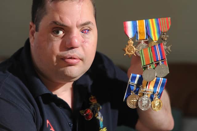Veteran Simon Brown, from Morley, was blinded by sniper fire in Iraq in 2006. Image: Tony Johnson
