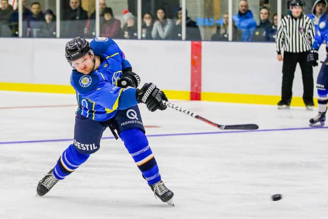 Defenceman Richard Bentham has scored 12 goals for Leeds Chiefs this season. Picture courtesy of Mark Ferriss.