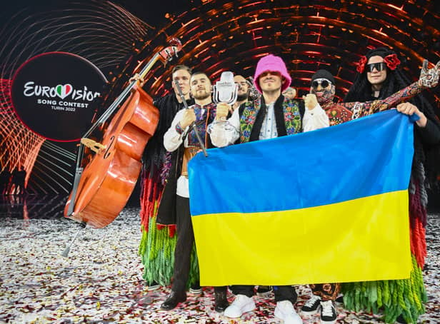 <p>Ukraine won this years Eurovision, but wont be hosting next years competition due to the war following Russias invasion of Ukraine. </p>