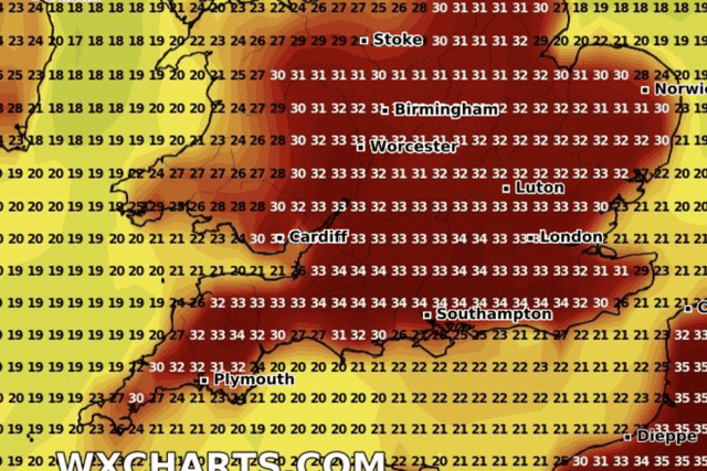 Wednesday, 10 August is expected to be the hottest of the mini-heatwave with highs of 29C