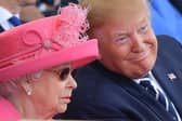 The Queen with then US President Donald Trump on the 75th anniversary of the D-Day landings. Credit: DANIEL LEAL/AFP via Getty Images)