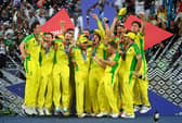 Aaron Finch lifts ICC World Cup Trophy with Australia in 2021