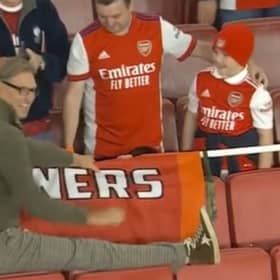 Strictly Come Dancing star Tony Adams was spotted dancing at Emirates Stadium at Arsenal’s 3-2 victory over Liverpool.