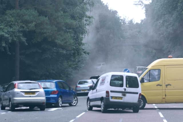 Motorway crash (ITV images) 