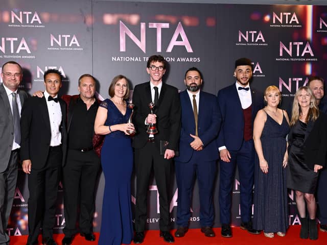 Mark Charnock and the cast and crew of Emmerdale (Getty Images)