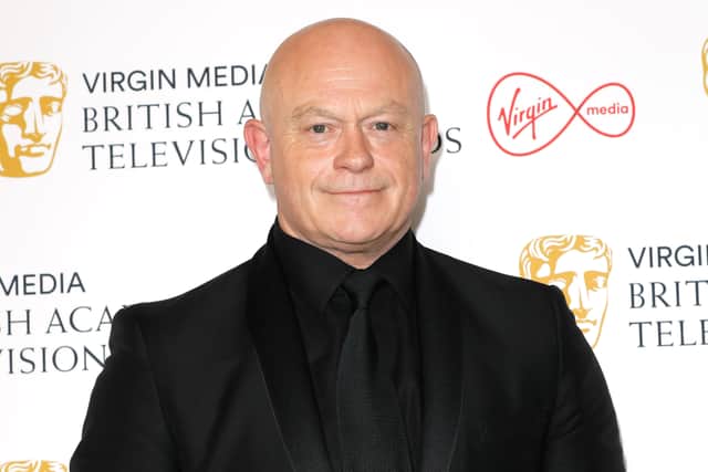 Ross Kemp poses in the press room (Getty Images)