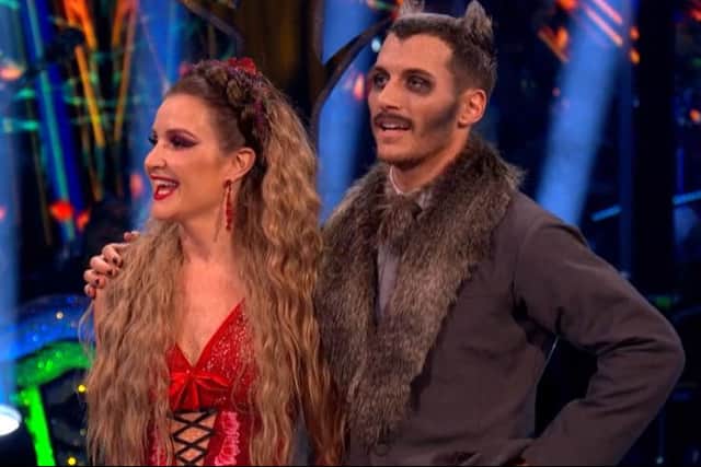 Helen Skelton and Gorka Marquez dressed up as Little Red Riding Hood and the Big Bad Wolf for Strictly’s Halloween Special (BBC/Strictly Come Dancing)