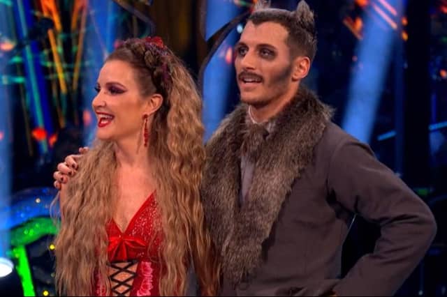 Helen Skelton and Gorka Marquez dressed up as Little Red Riding Hood and the Big Bad Wolf for Strictly’s Halloween Special (BBC/Strictly Come Dancing)