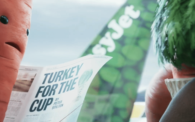 Kevin The Carrot joins up with a who’s who of vegetable footballing icons in the new Christmas advert by Aldi