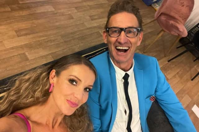 Helen Skelton and Tony Adams at the live Strictly Come Dancing show on Saturday. This was Tony’s last show of the series, after he withdraw following a hamstring injury. (Credit @helenskelton Instagram)