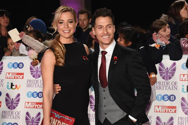 Gemma Atkinson and Gorka Marquez attend the Pride of Britain Awards 2018 at The Grosvenor House Hotel on October 29, 2018 in London, England.  (Photo by Jeff Spicer/Getty Images)