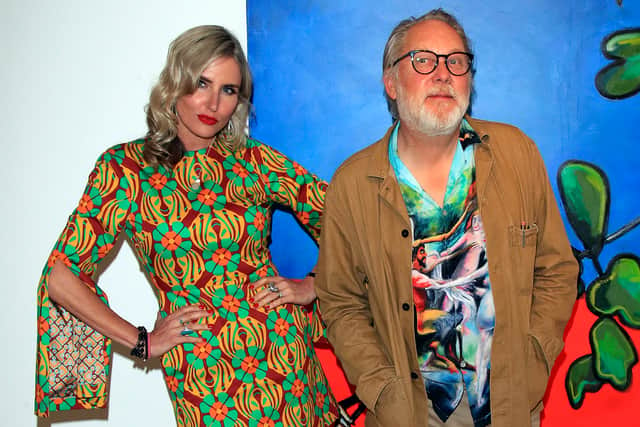 Vic Reeves and Nancy Sorrell attend the 'Annual Vic Reeves Exhibition' at the Grosvenor Gallery on May 13, 2022 in London, England. (Photo by Ricky Vigil/Getty Images)