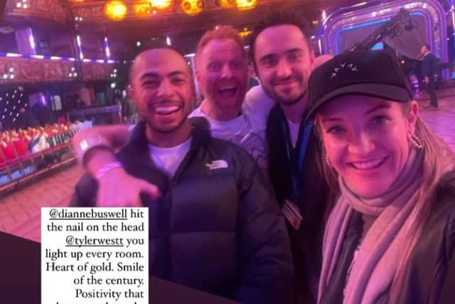 Helen Skelton shared a picture to her Instagram story, following Tyler West’s elimination from Strictly Come Dancing. (Credit @helenskelton Instagram story)