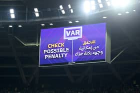 VAR in use at the 2022 World Cup in Qatar.