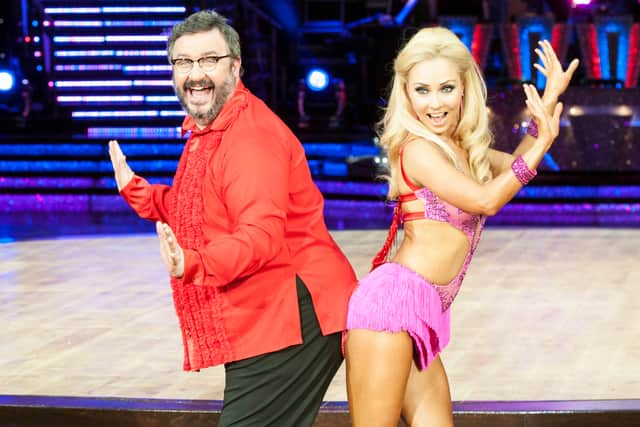  Iveta Lukosiute and Mark Benton attend the launch photocall for the Strictly Come Dancing live tour 2014 at NIA Arena on January 16, 2014 in Birmingham, England. (Photo by Steve Thorne/Getty Images)