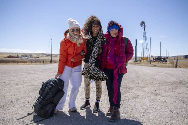 Trailblazers: A Rocky Mountain Road Trip: Emily Atack, Mel B and Ruby Wax (PA)