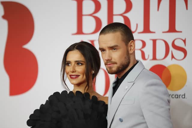 Liam Payne and Cheryl red carpet on arrival for the BRIT Awards 2018 in London on February 21, 2018. (Photo by TOLGA AKMEN/AFP via Getty Images)