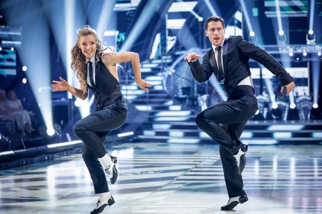BBC handout photo of Helen Skelton and Gorka Marquez during the dress rehearsal of Strictly Come Dancing on BBC1. Issue date: Saturday December 17, 2022.