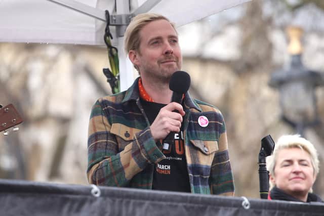 Ricky Wilson during the #March4Women 2020 on March 08, 2020 in London, England. The event is to mark International Women's Day. (Photo by Lia Toby/Getty Images)