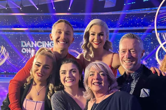 Nile Wilson has shared a photo of his family supporting his debut on Dancing on Ice just days before his dad is due to have brain surgery (@nilemw - Instagram)