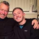 Nile Wilson has shared a photo of his dad following a brain surgery on Tuesday after two strokes in 10 years (@nilemw - Instagram)