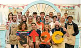 Pictured is the Celebrity GBBO line-up for 2023. Back Row - Ellie Taylor, Joe Thomas, Paddy McGuinness, Coleen Nolan, Tom Daley, Adele Roberts. Lucy Beaumont, David Morrissey. Middle Row - Tim Key, Jessica Hynes, Gemma Collins, AJ Odudu, Mike Wozniak, Judi Love, Deborah Meaden, Jay Blades. Front Row - Rose Matafeo, David Schwimmer, Jesy Nelson, Tom Davis. Pic: Channel 4