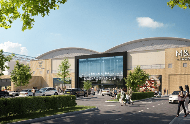 A CGI image of the new M&S Leeds White Rose store