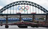 The Tyne Bridge displayed the Olympic rings in 2012, celebrating the event being held in London.
