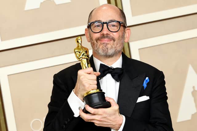 Edward Berger, winner of the Best International Feature Film award for “All Quiet on the Western Front,” poses in the press room during the 95th Annual Academy Awards on March 12, 2023 in Hollywood, California. (Photo by Arturo Holmes/Getty Images )