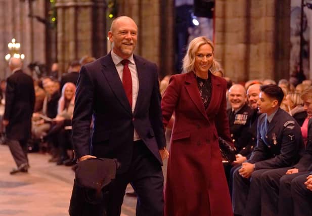 Mike and Zara Tindall attend the 'Together at Christmas' Carol Service at Westminster Abbey