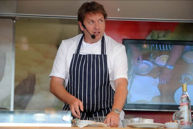 James Martin performs a cookery demonstation during the Festival of Food and Wine raceday at Ascot Racecourse on September 7, 2013 in Ascot, England. (Photo by Stuart C. Wilson/Getty Images for Ascot Racecourse)