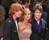 Actor Rupert Grint, Actress Emma Watson, and Actor Daniele Radcliffe attend the Premiere of Harry Potter  (Thos Robinson/Getty Images)