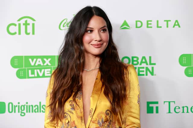 Olivia Munn attends Global Citizen VAX LIVE: The Concert To Reunite The World at SoFi Stadium in Inglewood, California. Global Citizen VAX LIVE: The Concert To Reunite The World will be broadcast on May 8, 2021. (Photo by Emma McIntyre/Getty Images for Global Citizen VAX LIVE)
