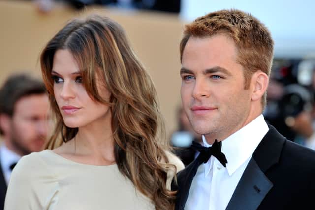  Actor Chris Pine and Dominique Piek attend opening ceremony and "Moonrise Kingdom" premiere during the 65th Annual Cannes Film Festival at Palais des Festivals on May 16, 2012 in Cannes, France.  (Photo by Gareth Cattermole/Getty Images)