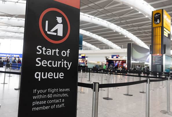 Security officers at Heathrow airport are set to walk out for a further eight days over a pay dispute in May, Unite has announced. Photographer: Chris Ratcliffe/Bloomberg via Getty Images