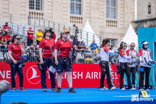 The GB women's team at the Archery World Cup (photo: Dean Alberga, World Archery)