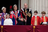 Kate Middleton and family appeared on the right of the balcony (Pic:Getty)
