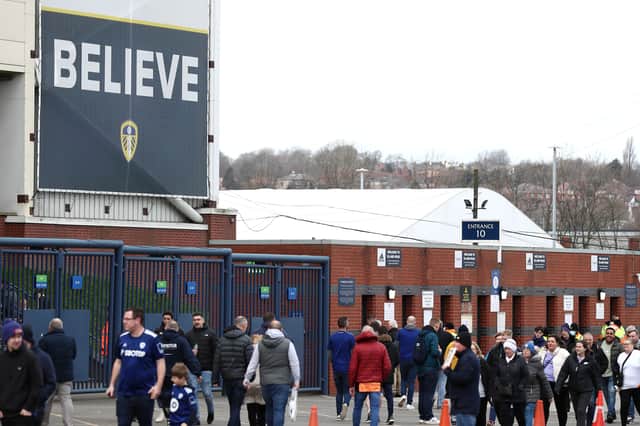 Leeds United fans make their way to Elland Road (Image: Getty Images)
