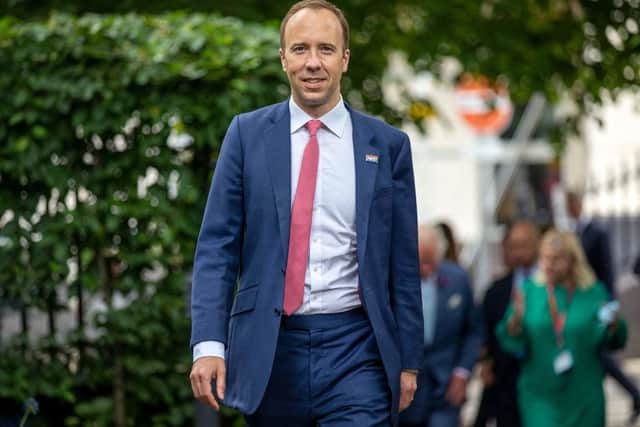 Labour calls for “full investigation” into whether Hancock and other ministers used private email (Photo by STEVE REIGATE/POOL/AFP via Getty Images)
