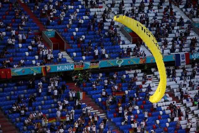 UEFA has said that “law authorities will take the necessary action” for what it called a “reckless and dangerous” act (Photo: Alexander Hassenstein/Getty Images)