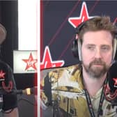 Keith Lemon talking to host and pal Ricky Wilson on Virgin Radio UK (Credit Virgin Radio UK YouTube)