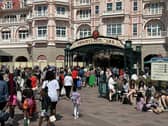 A view of Paris Disneyland while the visitors are on long queues during the workers’ strike in Paris, France on May 30, 2023. (Photo by Mohamad Salaheldin Abdelg Alsayed/Anadolu Agency via Getty Images)