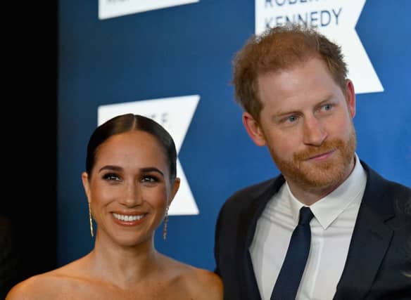 Prince Harry, Duke of Sussex, and Meghan, Duchess of Sussex,