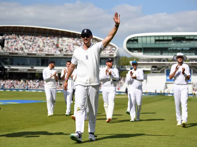 Josh Tongue of England is applauded by teammates as the leaves the field after taking five wickets during day three of the LV= Insurance Test Match between England and Ireland at Lord's Cricket Ground on June 03, 2023 in London, England. (Photo by Gareth Copley/Getty Images)