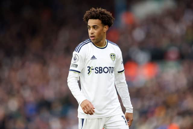 Leeds United midfielder Tyler Adams. (Photo by George Wood/Getty Images)