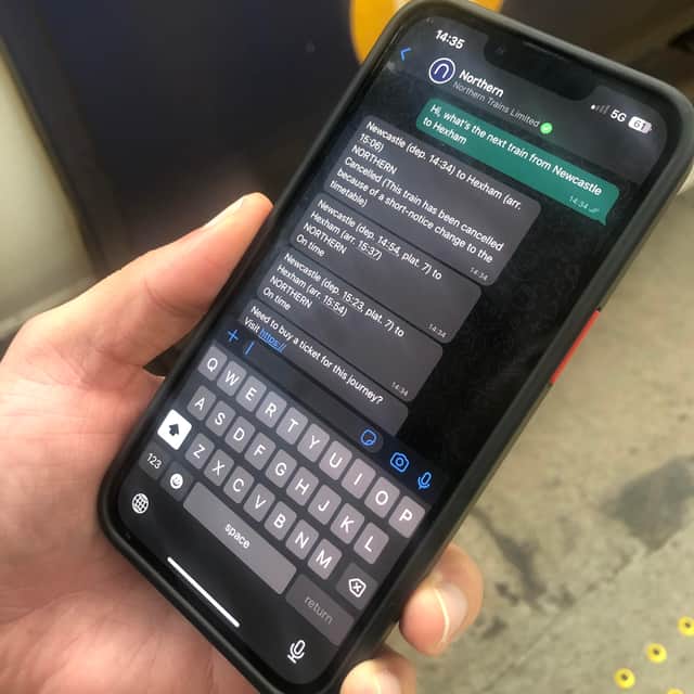 The new service will provide passengers with live updates directly on their phones. Picture by Nortern