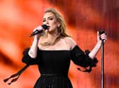 Adele performing at Hyde Park in July 2022.