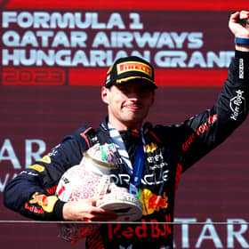 Max Verstappen has recieved a replacement trophy after it was smashed at the Hungarian Grand Prix