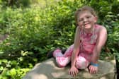 Lily-Mae West, 8, fractured 15 bones in her skull in a freak zorbing accident. Picture by Day One Trauma Support