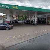 The caller reported a vehicle ramming the doors at the petrol station at the Horsefair Centre in Wetherby. Picture by Google